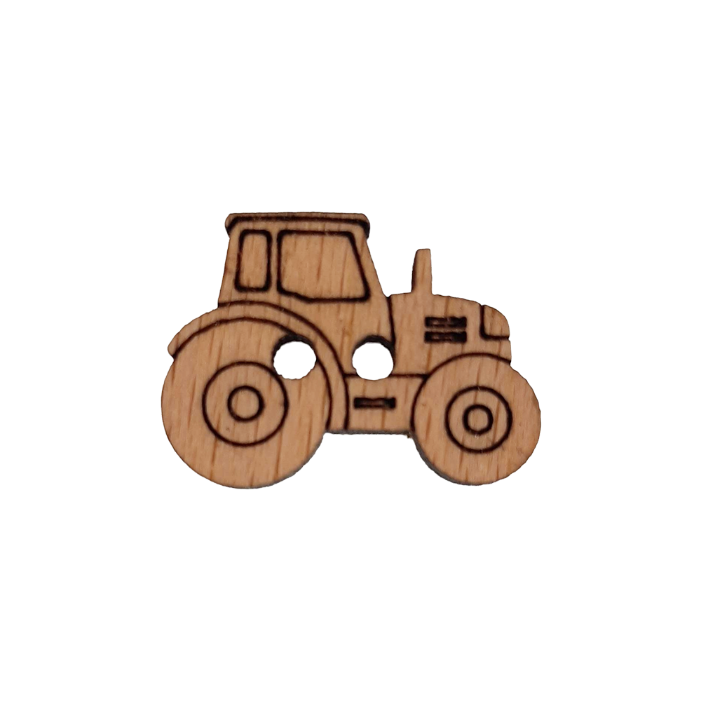 Zierknopf "Traktor"