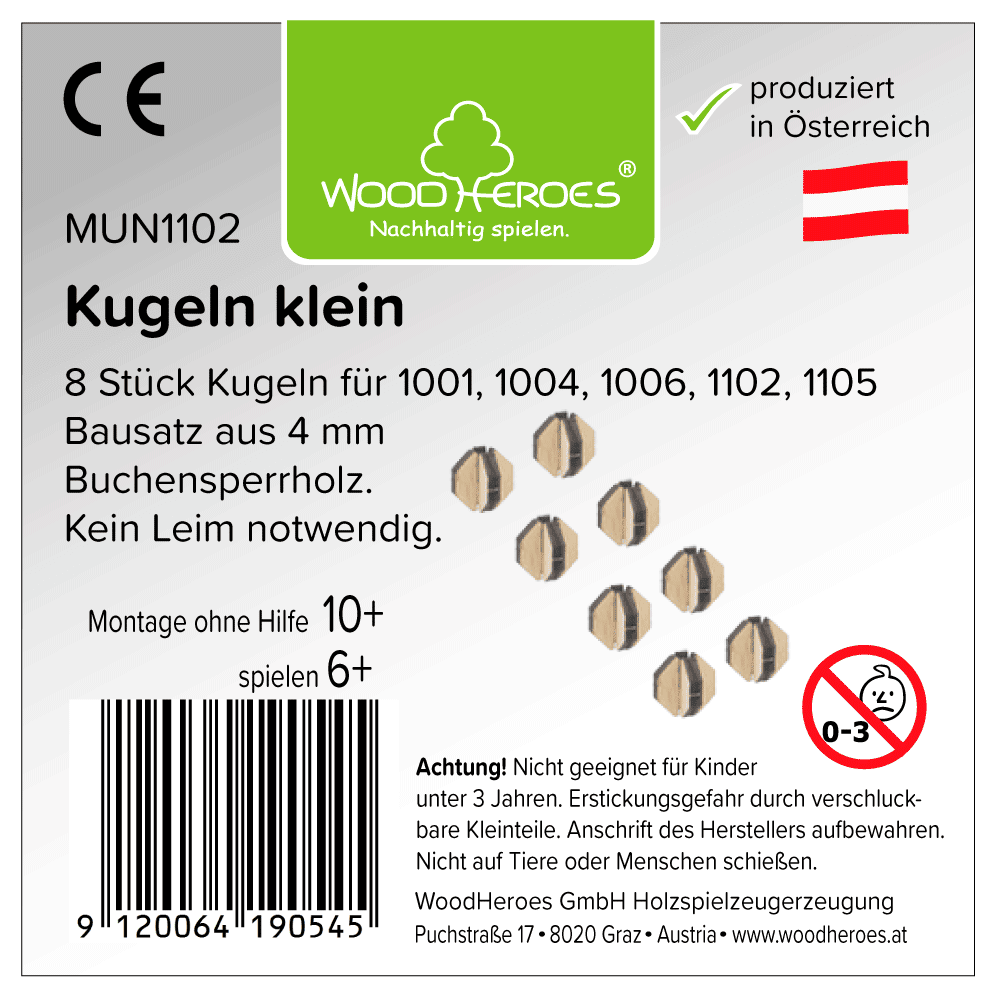 8x Kugeln klein