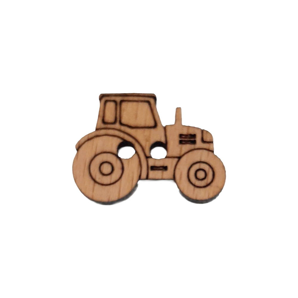 Zierknopf "Traktor"