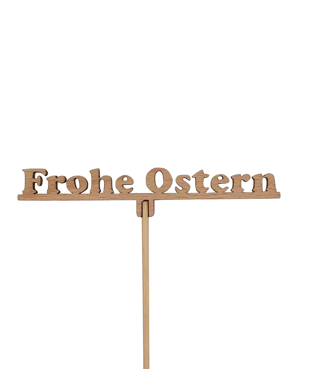 Frohe Ostern gerade am Stiel