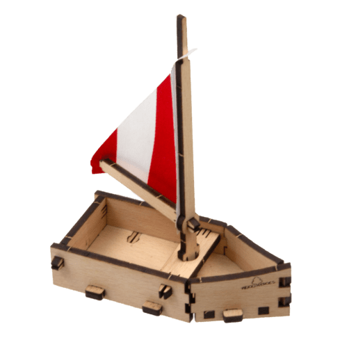 Adorable Viking dinghy wooden construction kit