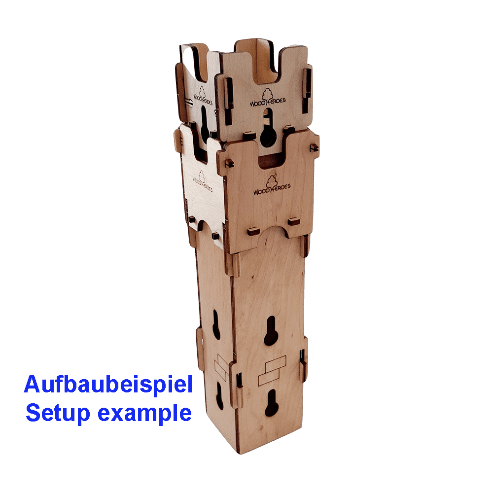 Niedrige Türme Aufbaubeispiel Turmerhöhung Ritterburg aus Holz