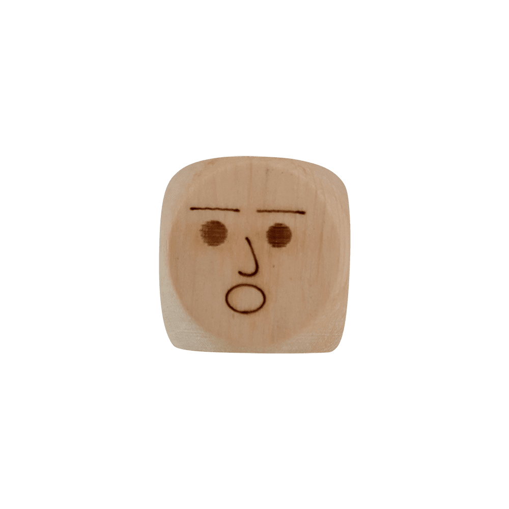 Emoticon Würfel nachhaltiges Holzspielzeug