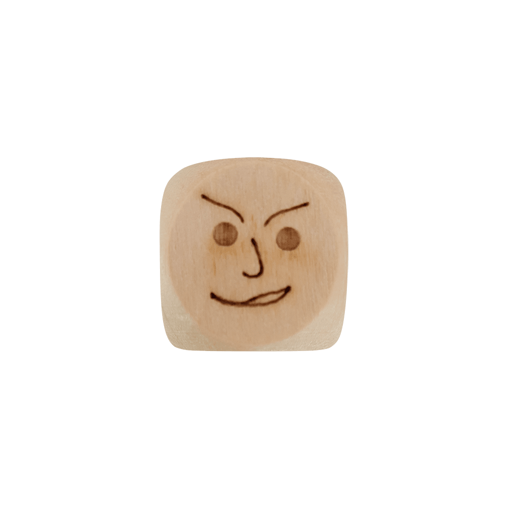 Emoticon Würfel nachhaltiges Holzspielzeug
