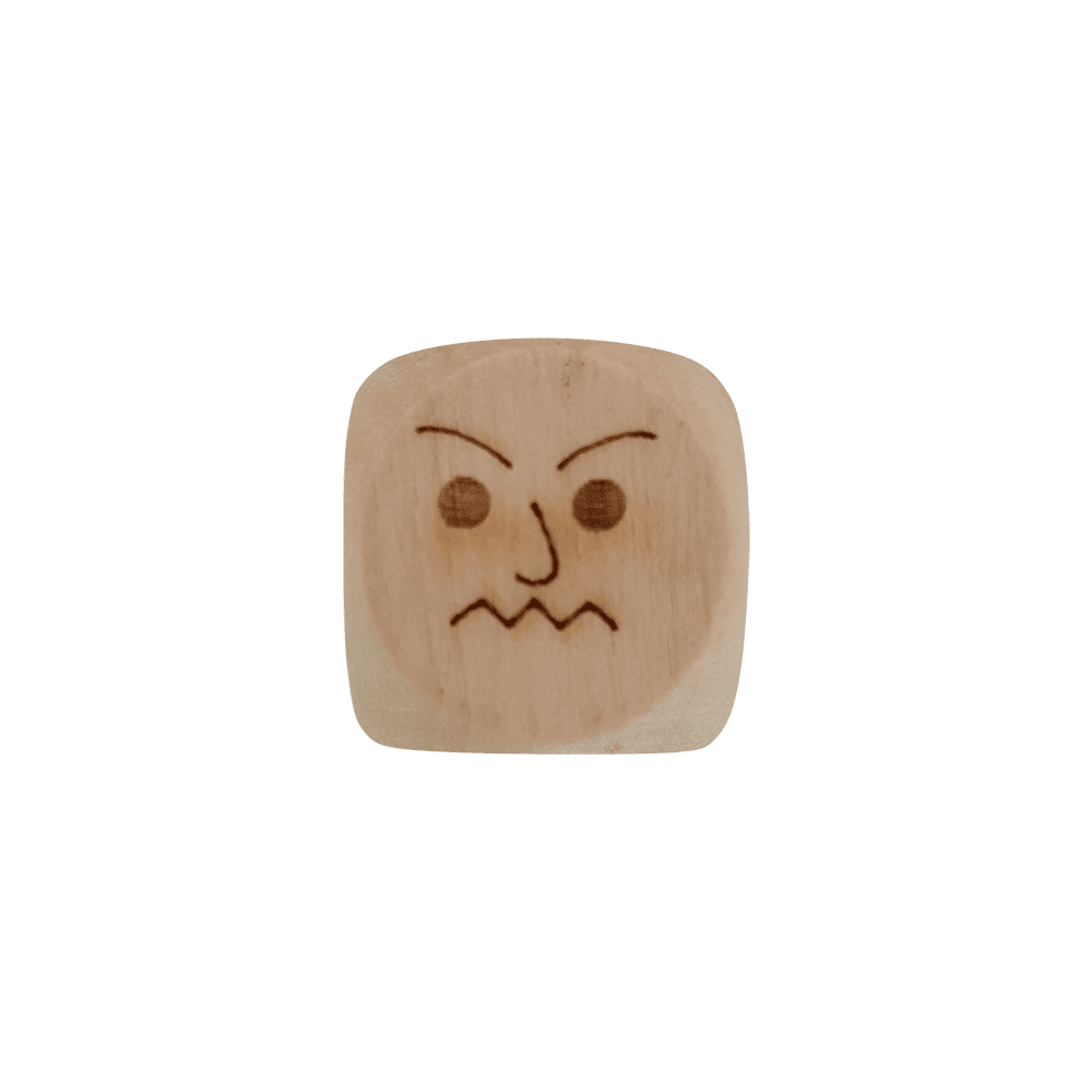 Emoticon Würfel Holzspielzeug