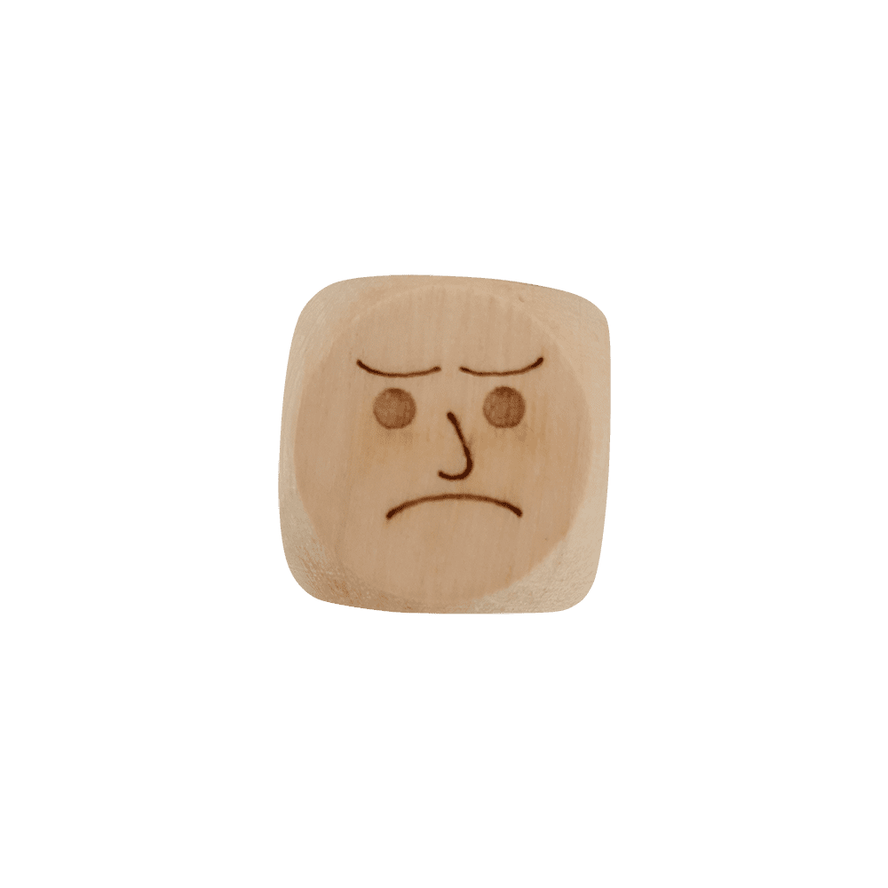 Emoticon Würfel Holzspielzeug