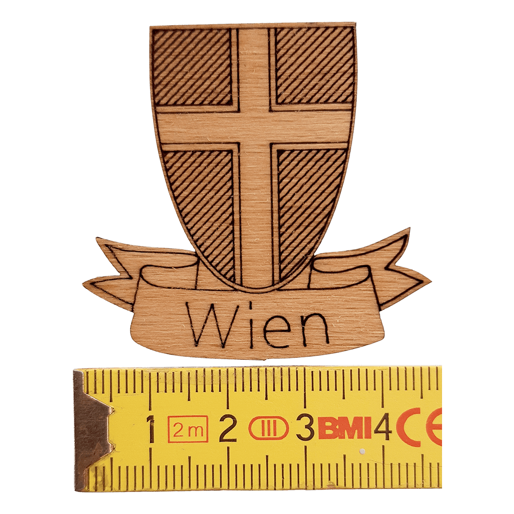 Wappen Wien Emblem Holz Wiener Kreuz