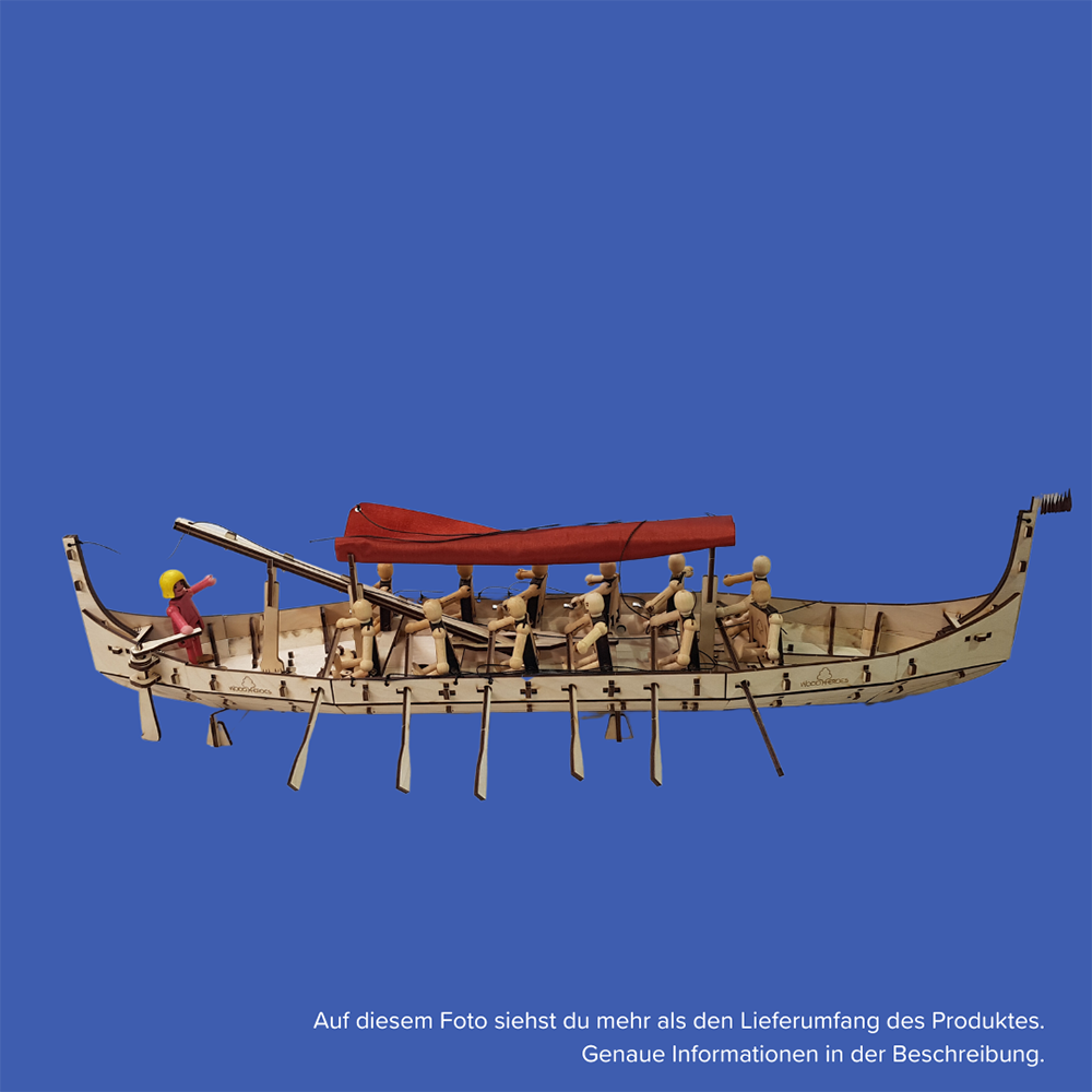 Helmsman Viking longship wooden toy.