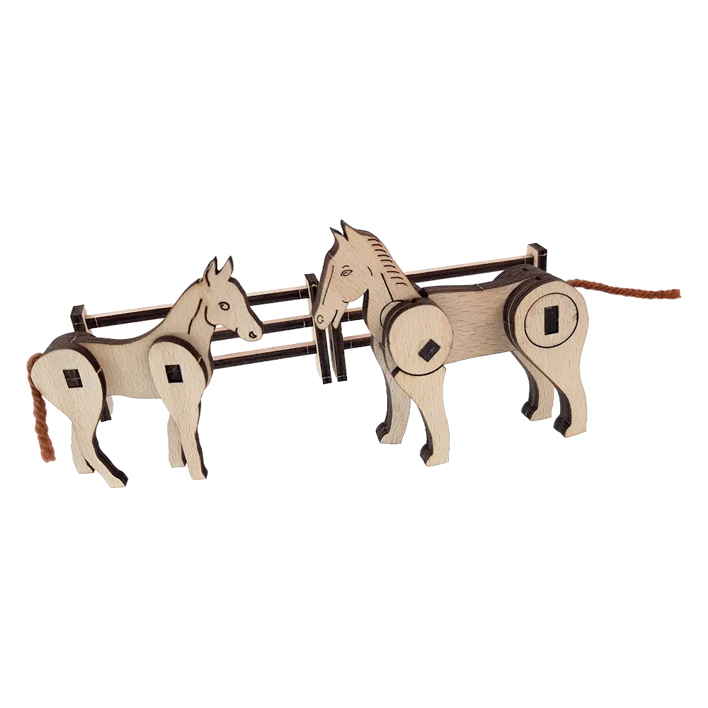 WoodHeroes Nordland horse and foal 3010 wooden toy kit