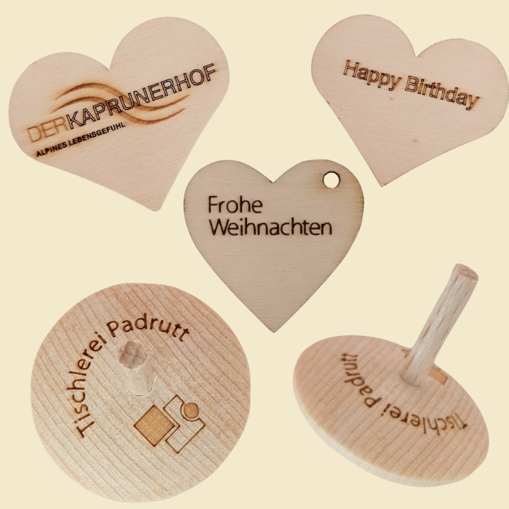 Holzherzen und personalisierbare Give-aways von Woodheroes: Einzigartige Kundengeschenke aus Holz.